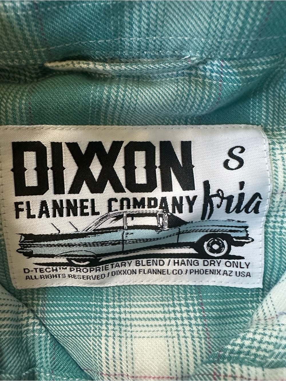 DIXXON Plaid Flannel Shirt in Mint and White